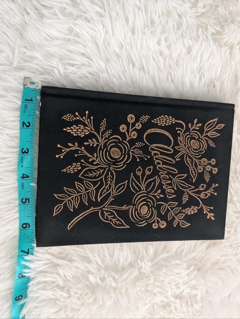 NEW Rifle Paper Keepsake Address Book Embossed Gold Cursive